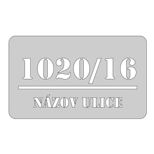 Domové číslo, vzor 005, brúsená nerez AISI 304 - slide 0