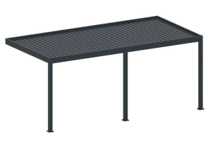 Bioklimatická pergola, hliníková 3 x 6 m, montovaná o stenu - slide 1