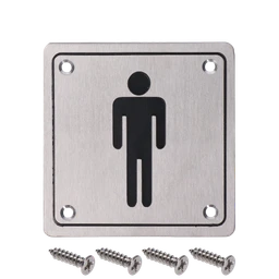 Piktogram `Páni`, hranatý, broušená nerez AISI304