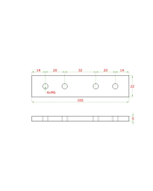 Hliníková spojka, priama, povrch brúsený - slide 1