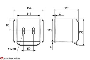 MEDIO samonos do 550 kg/8,5 m, profil 98 x 98 x 5 mm, nerez - slide 4