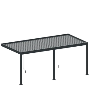 Bioklimatická pergola, hliníková 3 x 6 m, montovaná o stenu - slide 0