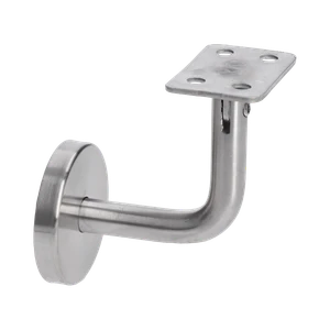 Držák madla na stěnu, nastavitelný, broušená AISI 304 - slide 0