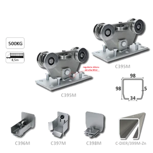 Samonos do 500 kg, dierovaný profil 98 x 98 x 6000 mm, Zn - slide 0