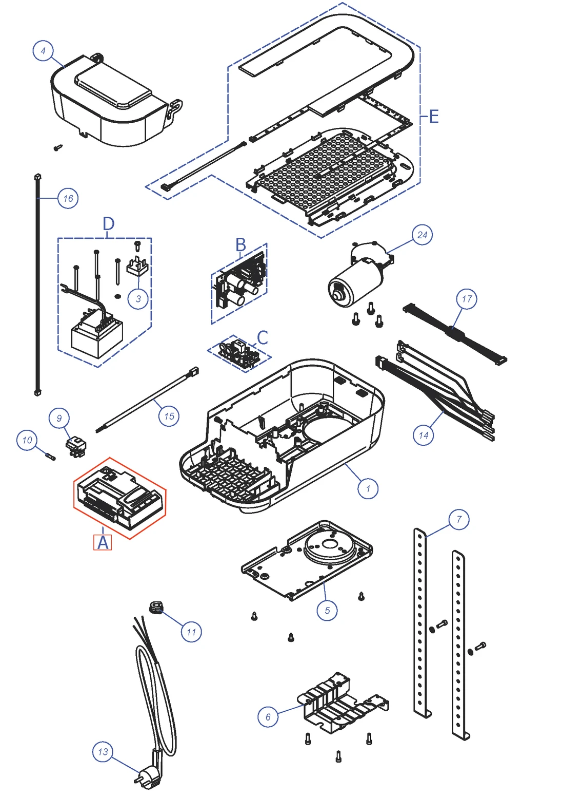 Riadiaca jednotka SPMCU1 pre RBS400, RBS600, SPR800 (A)