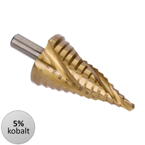 Stupňovitý kužeľový vrták HSS M35 TiN 6-35 mm - slide 0