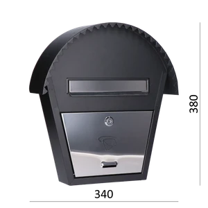 DOPREDAJ schránka poštová, max. formát B6, nerez/čierna - slide 0