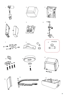 041A0336 zaisťovací čap s poistným krúžkom
