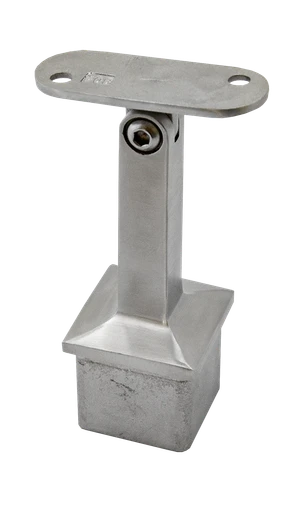 Držák madla s kloubem / plochý, broušená nerez AISI 304 - slide 0