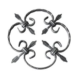 Kovářský ornament H 240 x L 240 mm, 12 x 6 mm