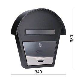 DOPREDAJ schránka poštová, max. formát B6, nerez/čierna