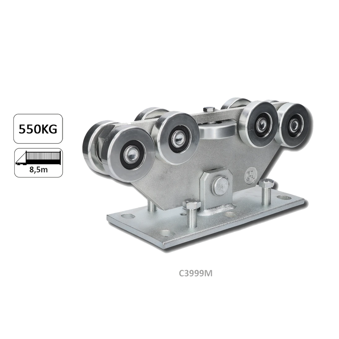 Vozík MEDIO do 550 kg, pevný, profil 98 x 98 mm