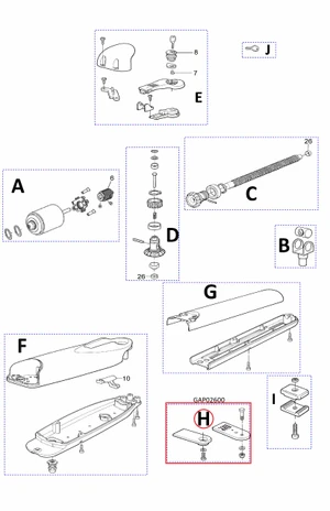 SPGAP02600 konzola pre WG5/WG3524 - 2 páry - slide 0