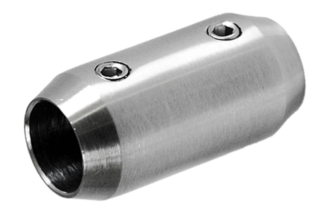 Spoj priamy na trubku ø 12 mm, brúsená nerez AISI 304