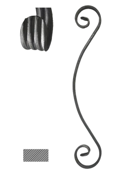 Prvok 460 x 80 mm, 12 x 6 mm, široké rozkutie