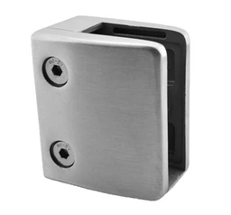 Svorka plochá na 40 x 40 mm, sklo 14 - 17,52 mm, AISI 304