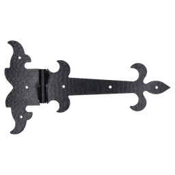 Pánt ozdobný 350 x 200 x 3 mm, čierna farba, ľavý