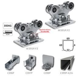 Samonos do 300 kg/4,5 kg, profil 69 x 69 x 4 mm, Zn