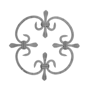 Kovářský ornament H 250 x L 250 mm, 8 x 8 mm - slide 1