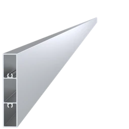 Poškodený Al profil 80 x 16 x 6000 mm, bez povrchovej úpravy