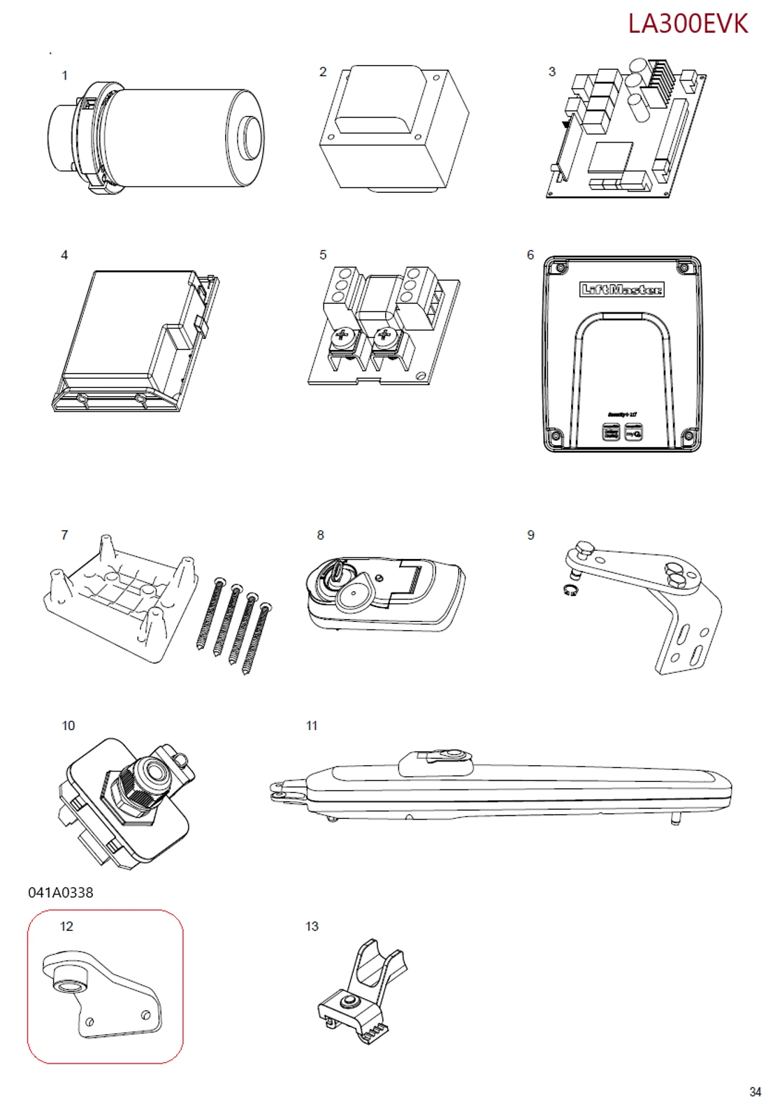041A0338 konzola pre uchytenie pohonu na krídlo brány