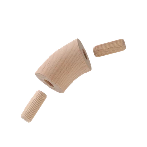 Spojovací oblúk ø 42 mm, buk, brúsený povrch bez náteru - slide 0