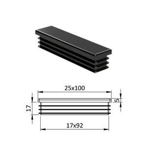 Krytka plastová 25 x 100 mm - slide 0