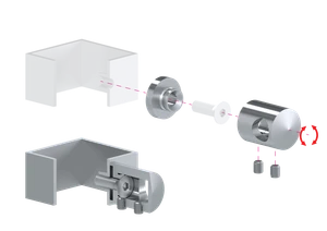 Držiak tyče ø 12 mm, plochý, leštená nerez AISI 304 - slide 2