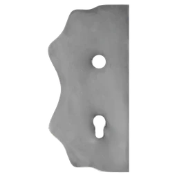 Štít 250 x 125 x 3 mm, rozteč 90 mm, hladký, obojstranný