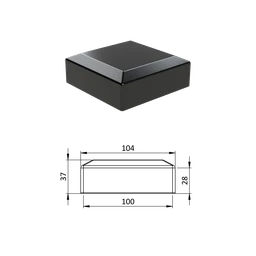 Vnější krytka 100 x 100 mm, plastová PE