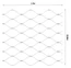Lanková síť  0,8 x 1 m, oko 50 x 50mm, ø2 mm, AISI 316