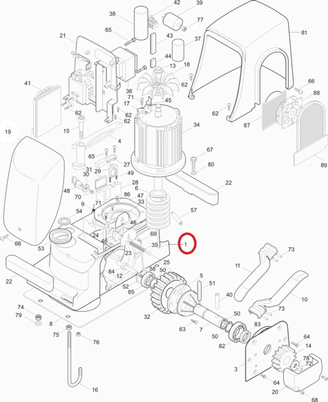 BMG1247.45673 korpus motora RUN