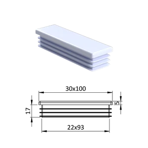 Krytka plastová 30 x 100 mm - slide 0