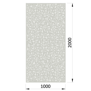 Dierovaný plech Zn 1000 x 2000 x 1,5 mm, štvorcové otvory - slide 0