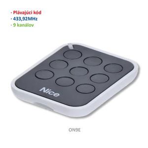 Vysielač ERA 9-kanálový, 433 MHz, plávajúci kód, čierny - slide 0