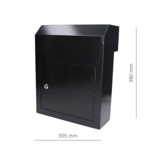 DOPREDAJ pštová schránka, max. formát A4, prášková čierna - slide 0