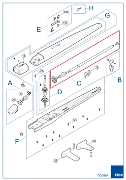 PRTO02F závitová tyč TOONA7024