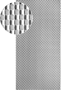 Plech pozinkovaný, 2000 x 1000 x 1,2 mm, 3D vzor pletenina