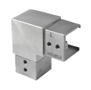 Prechod koleno 90°, lepený spoj, brúsená nerez AISI 304 - slide 0