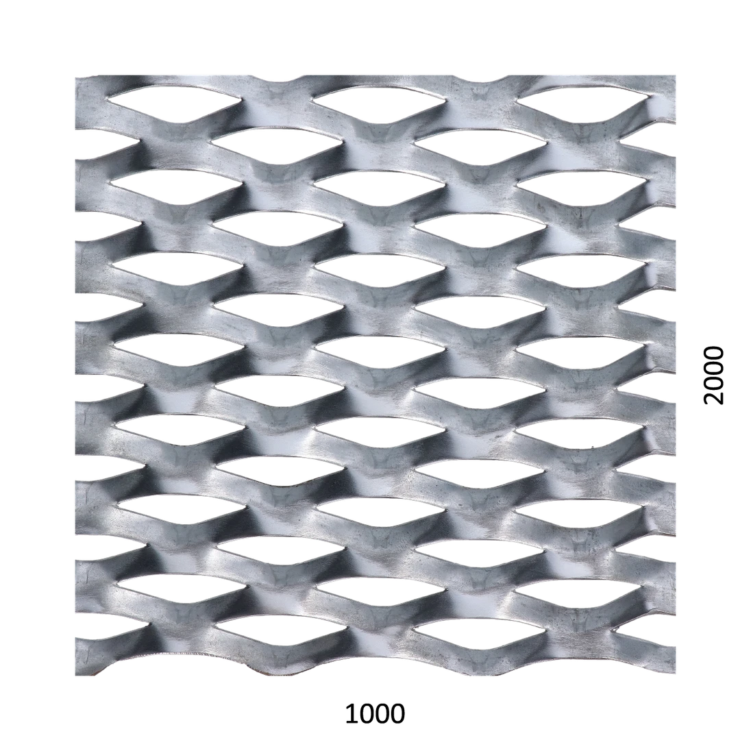 Ťahokov Fe 1000 x 2000 x 1,5 mm, oko 62 x 25 mm, mostík 9 mm