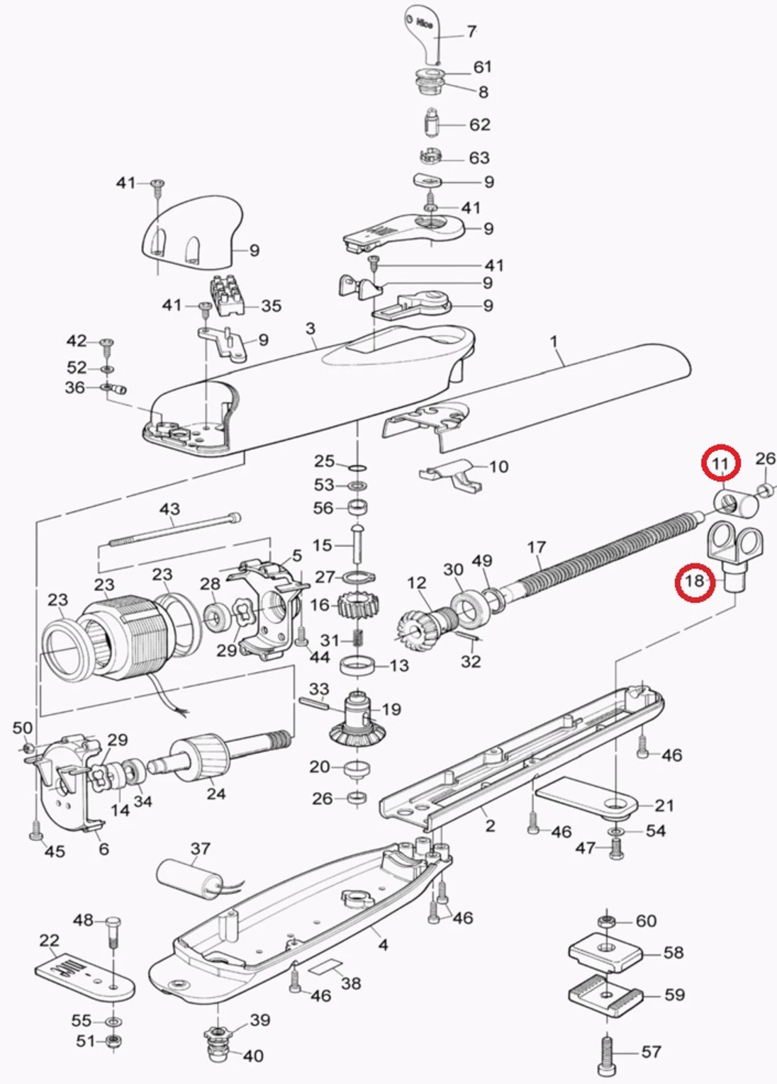 PRMB05A vidlička s maticou 6závit pre WG4000/MB4005/MB..