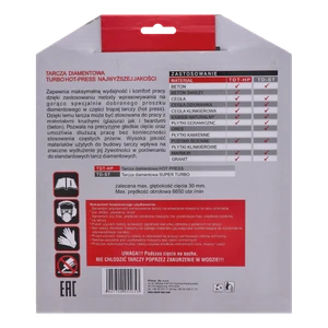 Turbo diamantový kotouč lisovaný za tepla 230 x 2,6 x 22 mm - slide 3