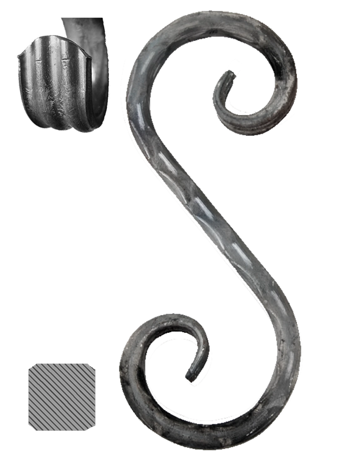 Esko 230 x 80 mm, 12 x 12 mm valcované, základné rozkutie