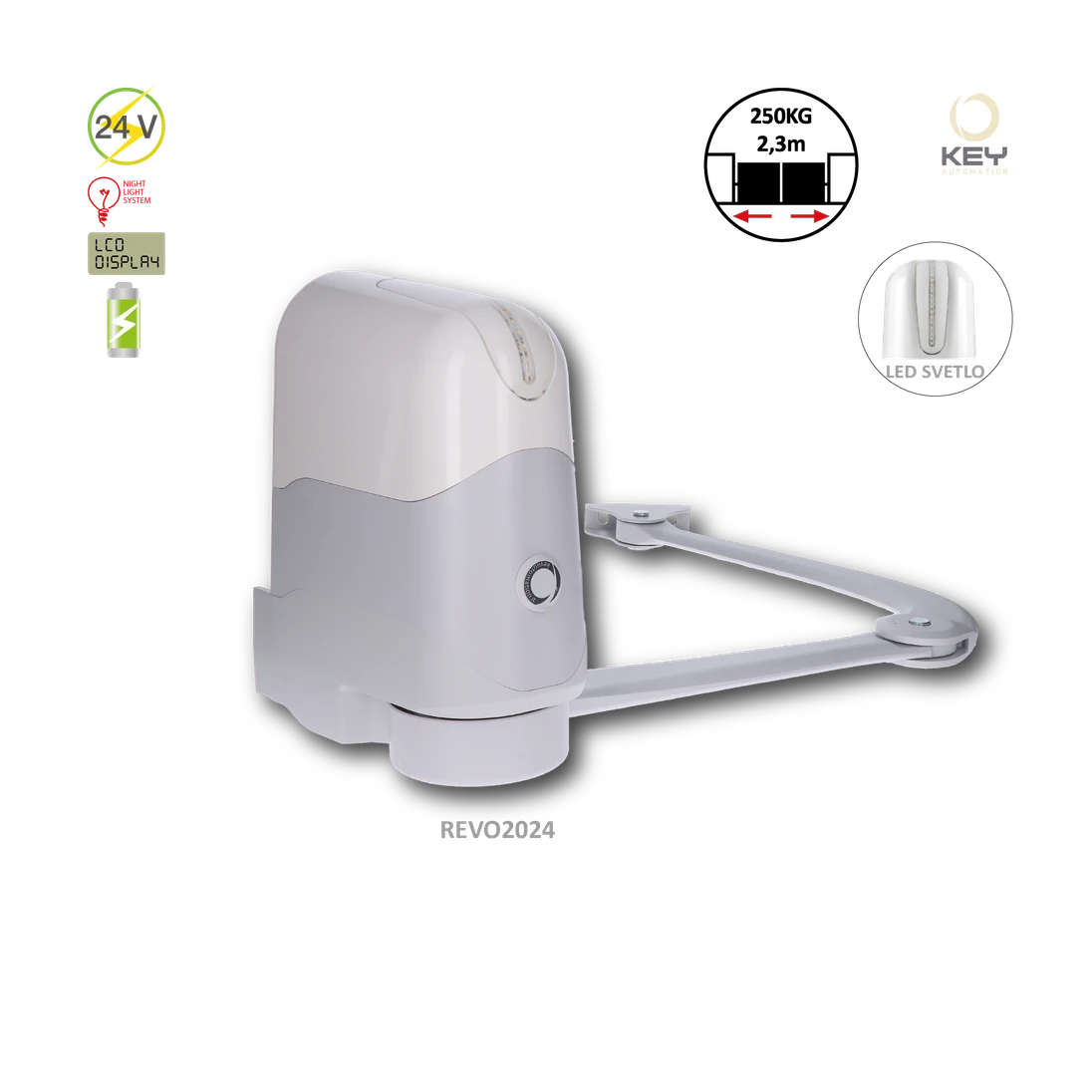 REVO pohon pre krídlovú bránu do 2,3 m/krídlo