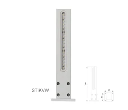Vonkajšie LED osvetlenie VERTICAL, RAL 9010, H = 246 mm
