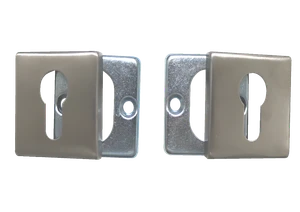 Štvorcová rozeta na cylindrickú vložku, brúsená AISI 304 - slide 0