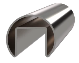 Madlá ø42.4x1.5mm, sklo 8-17.5mm, brúsená nerez AISI304