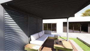 Horizontálny lamelový panel pre pergolu 1 m - slide 2