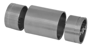 Prechod s medzikusmi na drevené madlo, brúsená AISI 304 - slide 0