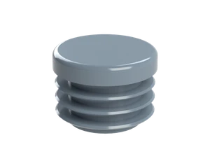 Vnútorná krytka guľatá ø 28 mm, plastová, sivá - slide 1
